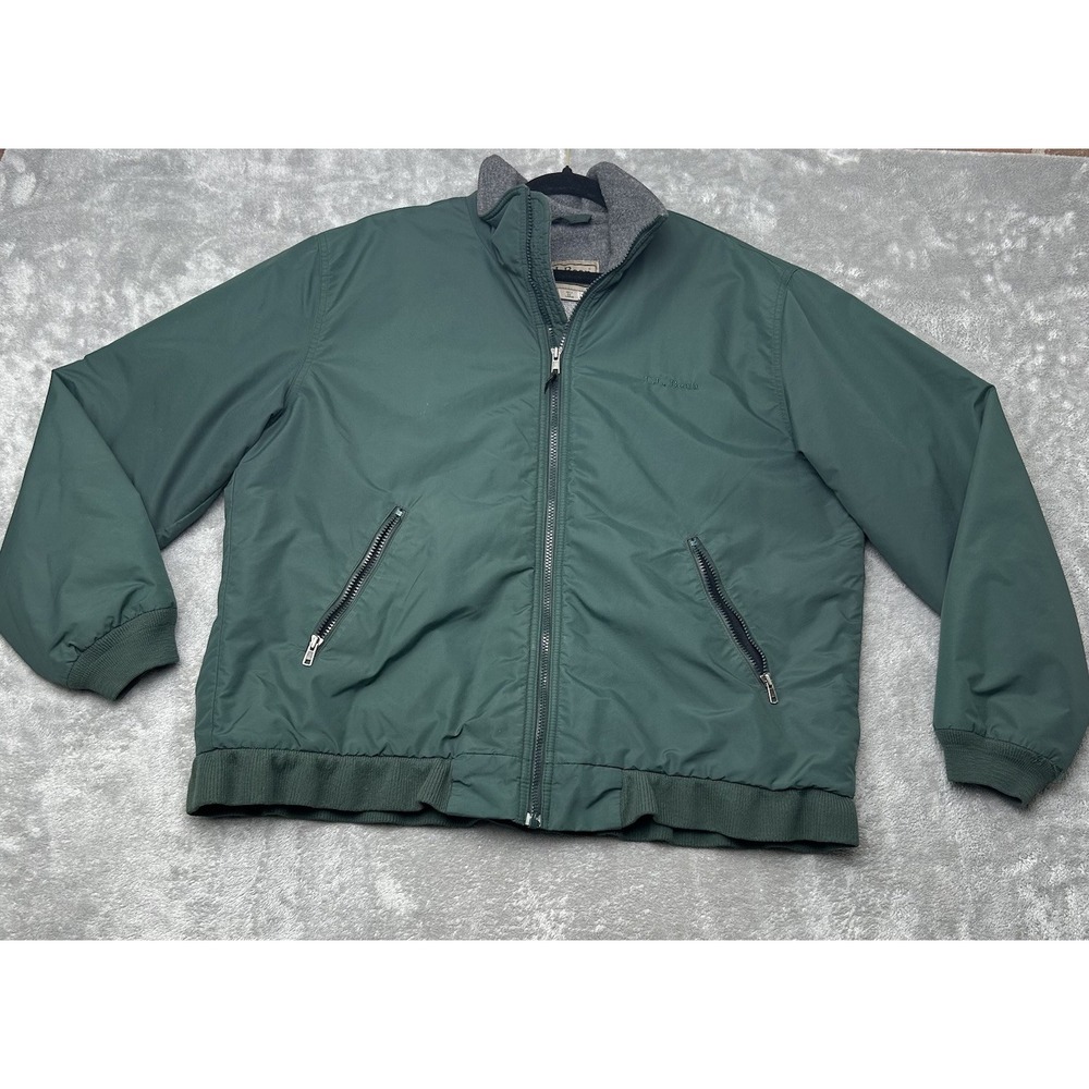 Vintage L.L. Bean Full Zip Green Jacket Men's Large- MUST READ FULL DESCRIPTION